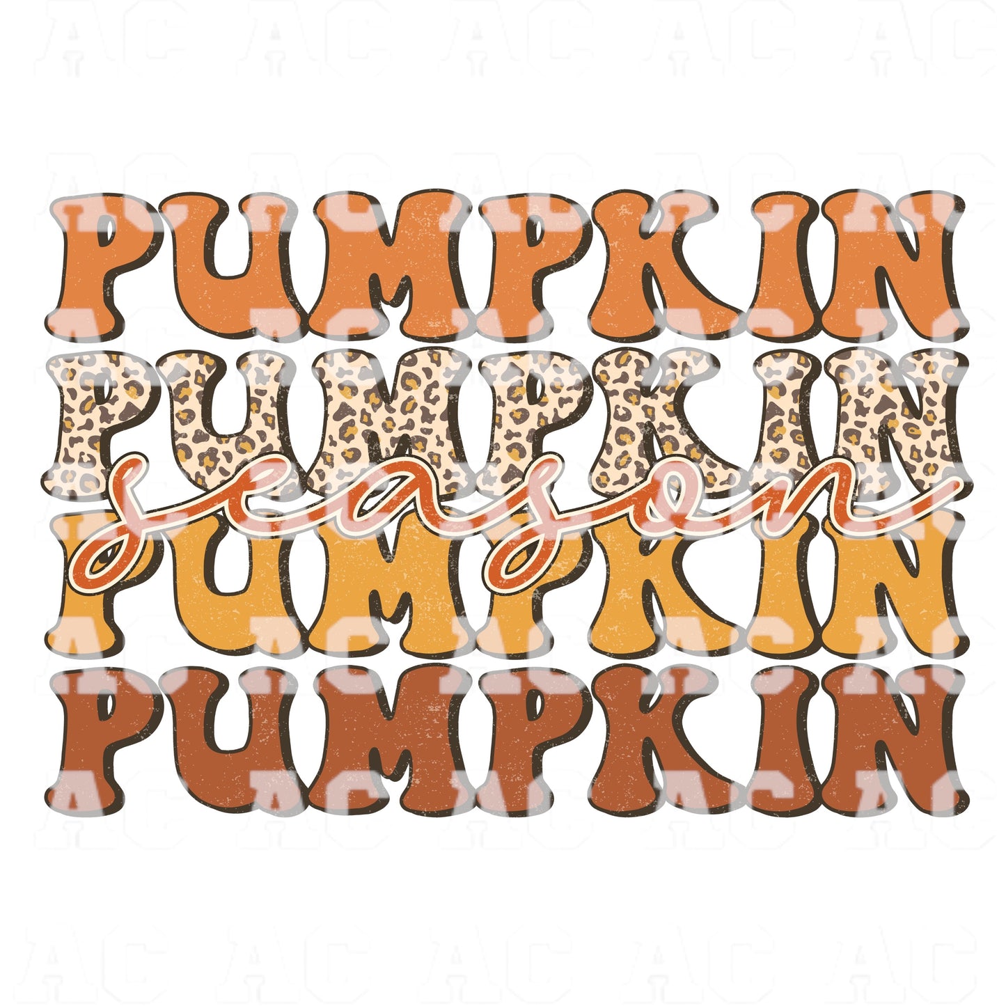 Pumpkin Season DTF TRANSFER or UV DTF STICKER DECAL