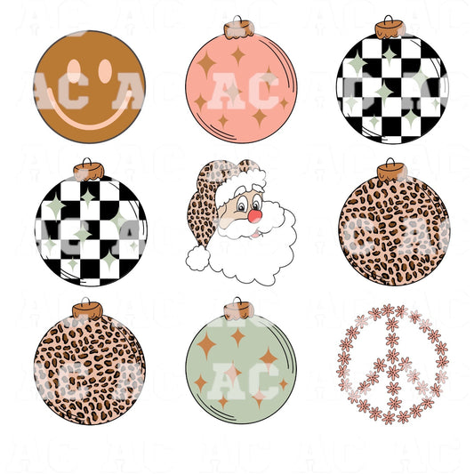 Retro Ornaments DTF TRANSFER