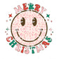 Retro Merry Christmas Smiley Face DTF TRANSFER or UV DTF STICKER