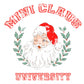 Mini Claus University DTF TRANSFER or UV DTF STICKER