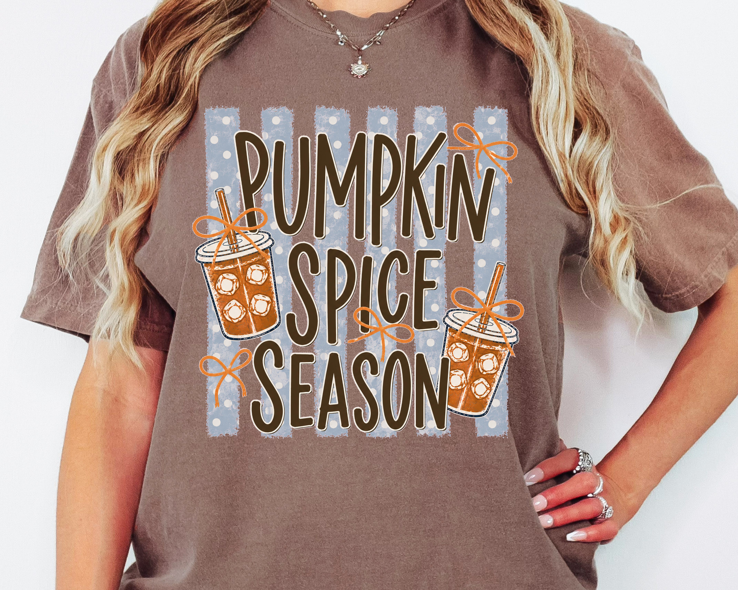 Pumpkin Spice Season Iced Coffee Fall DTF TRANSFER