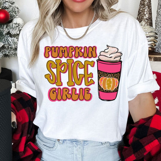 Pumpkin Spice Girlie DTF TRANSFER or UV DTF STICKER DECAL