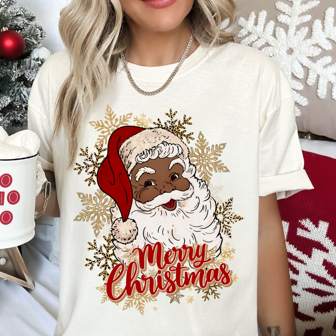 Black Santa (Red) DTF TRANSFER