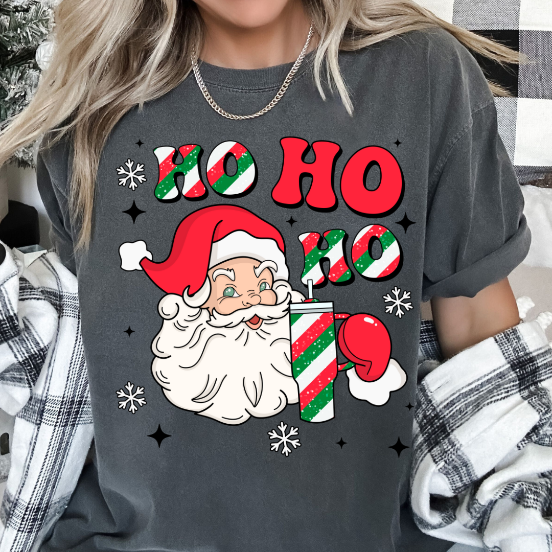 Ho Ho Ho Santa (Red And Green) DTF TRANSFER
