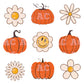 Retro Pumpkins DTF TRANSFER or UV DTF STICKER DECAL