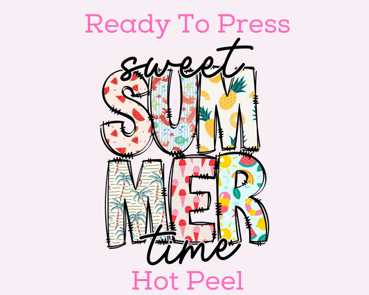Sweet Summertime Summer DTF TRANSFER or UV DTF STICKER