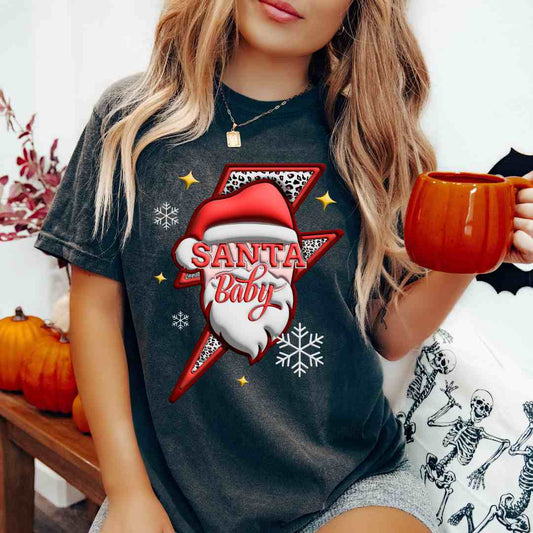 Santa Baby 3D DTF TRANSFER or UV DTF STICKER