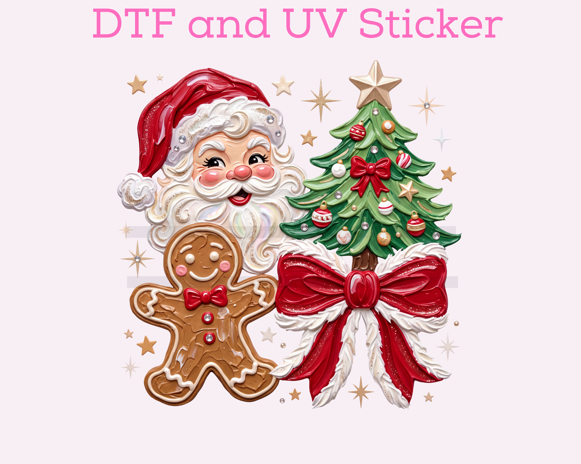 Santa Collage Christmas DTF TRANSFER