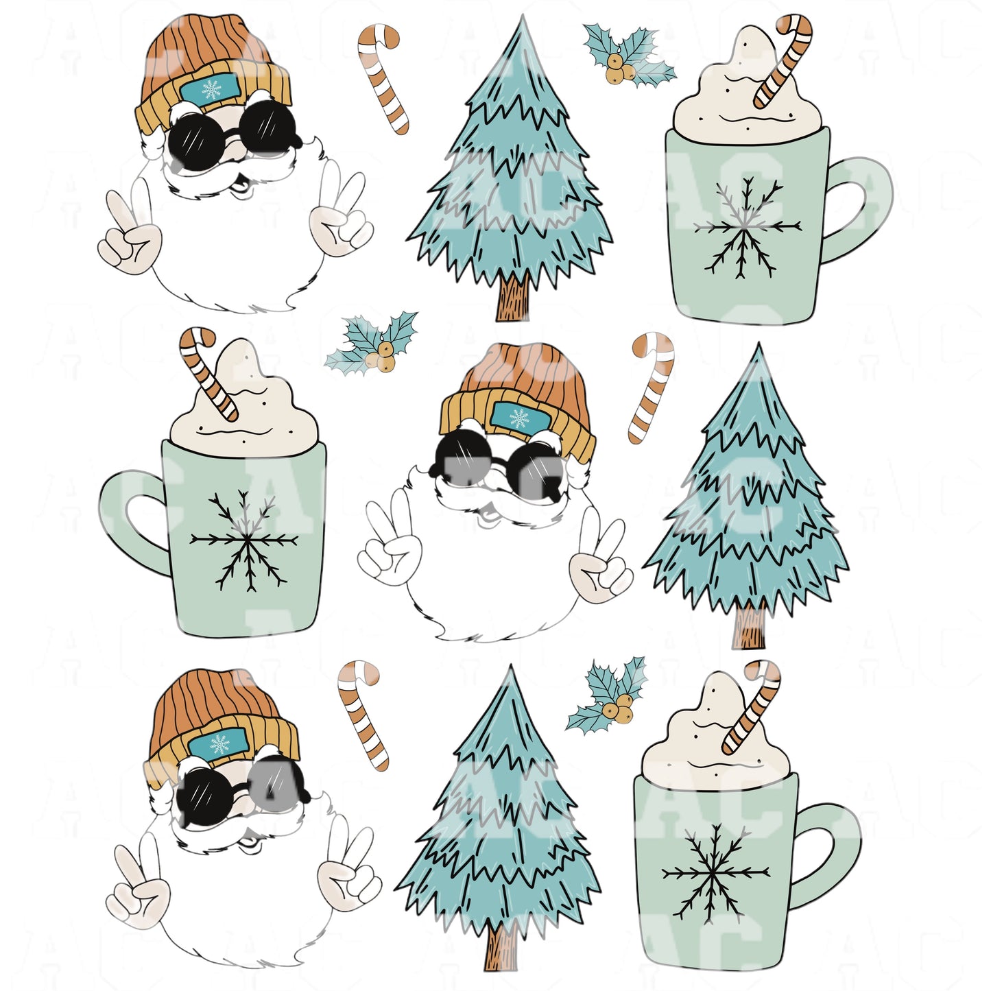 Santa DTF TRANSFER or UV DTF STICKER