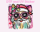 Preppy Brush Stroke Santa Christmas DTF TRANSFER or UV DTF STICKER