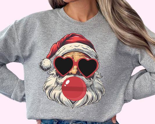 Old Santa Blowing Bubble Christmas DTF TRANSFER or UV DTF STICKER