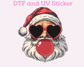 Old Santa Blowing Bubble Christmas DTF TRANSFER or UV DTF STICKER