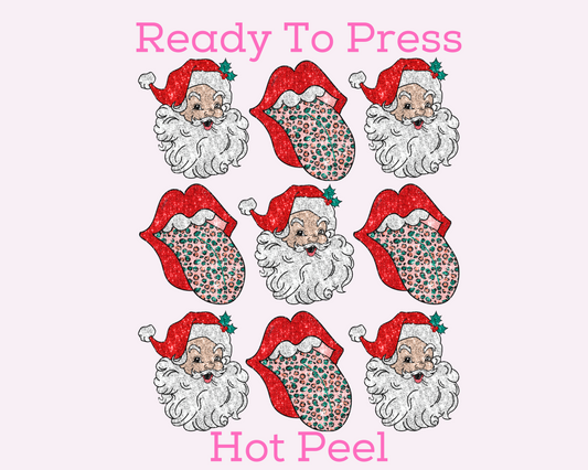 Santa Set (Red and Green Tongues) DTF TRANSFER