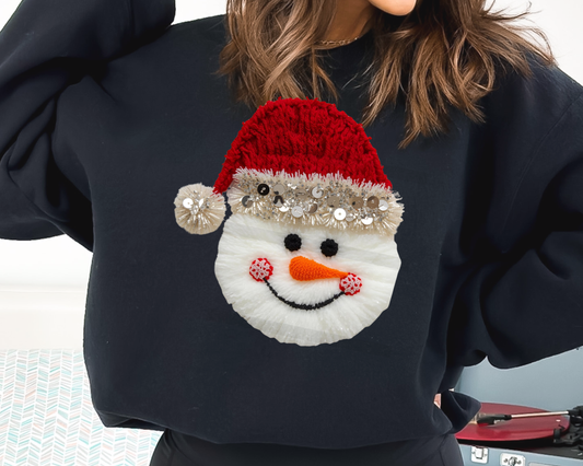 Snowman Faux Texture DTF TRANSFER