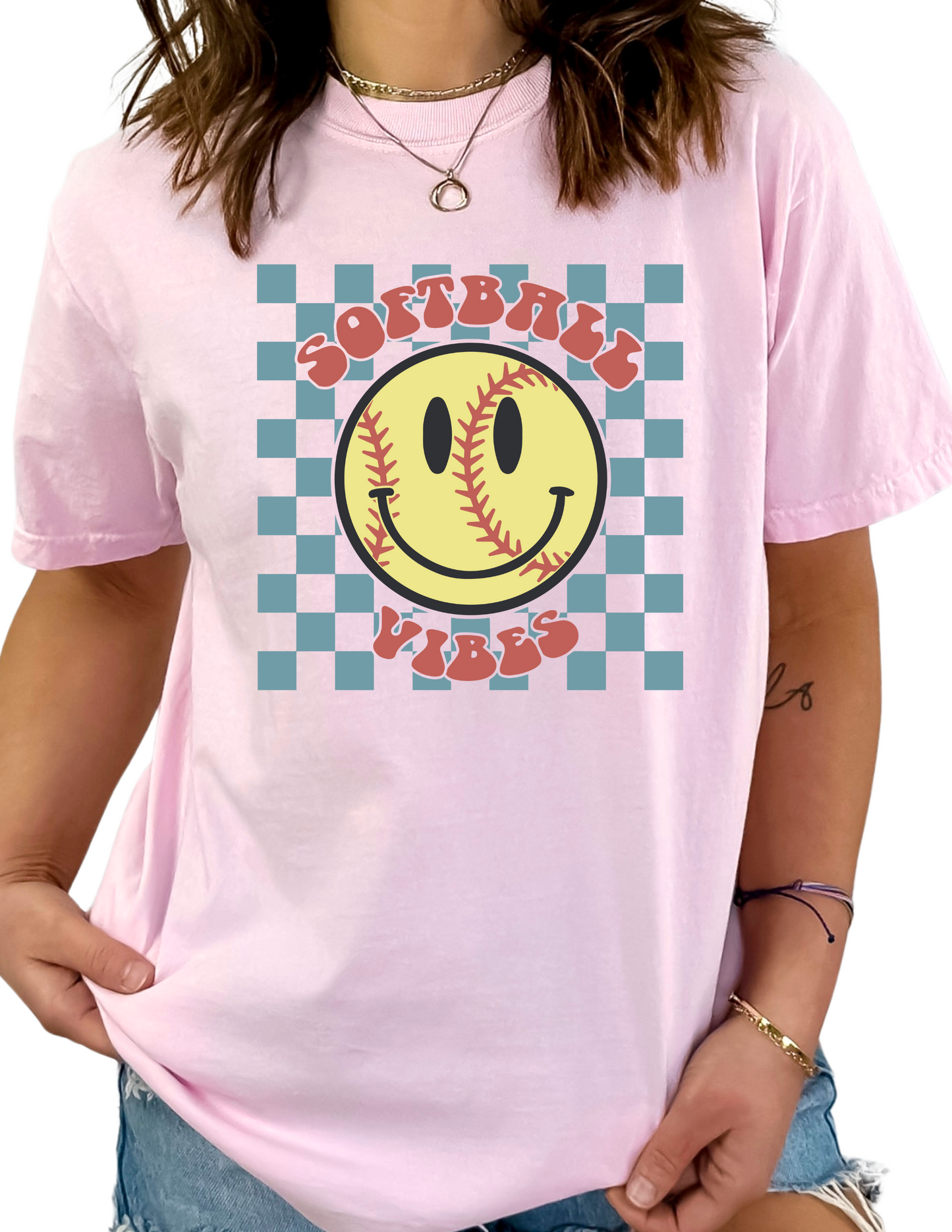 Softball Vibes DTF TRANSFER or UV DTF STICKER DECAL