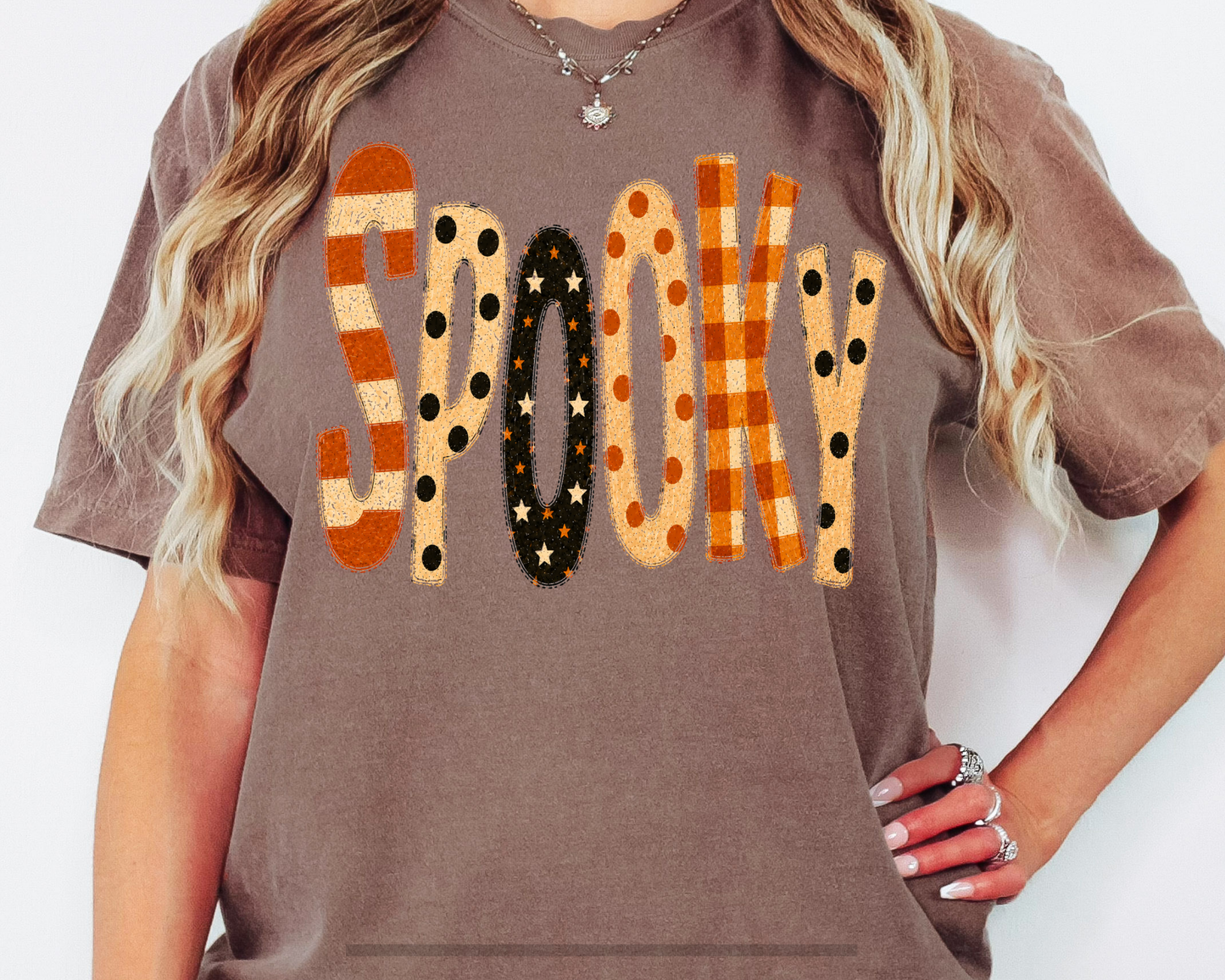 Spooky Polka Dots and Stripes Halloween DTF TRANSFER