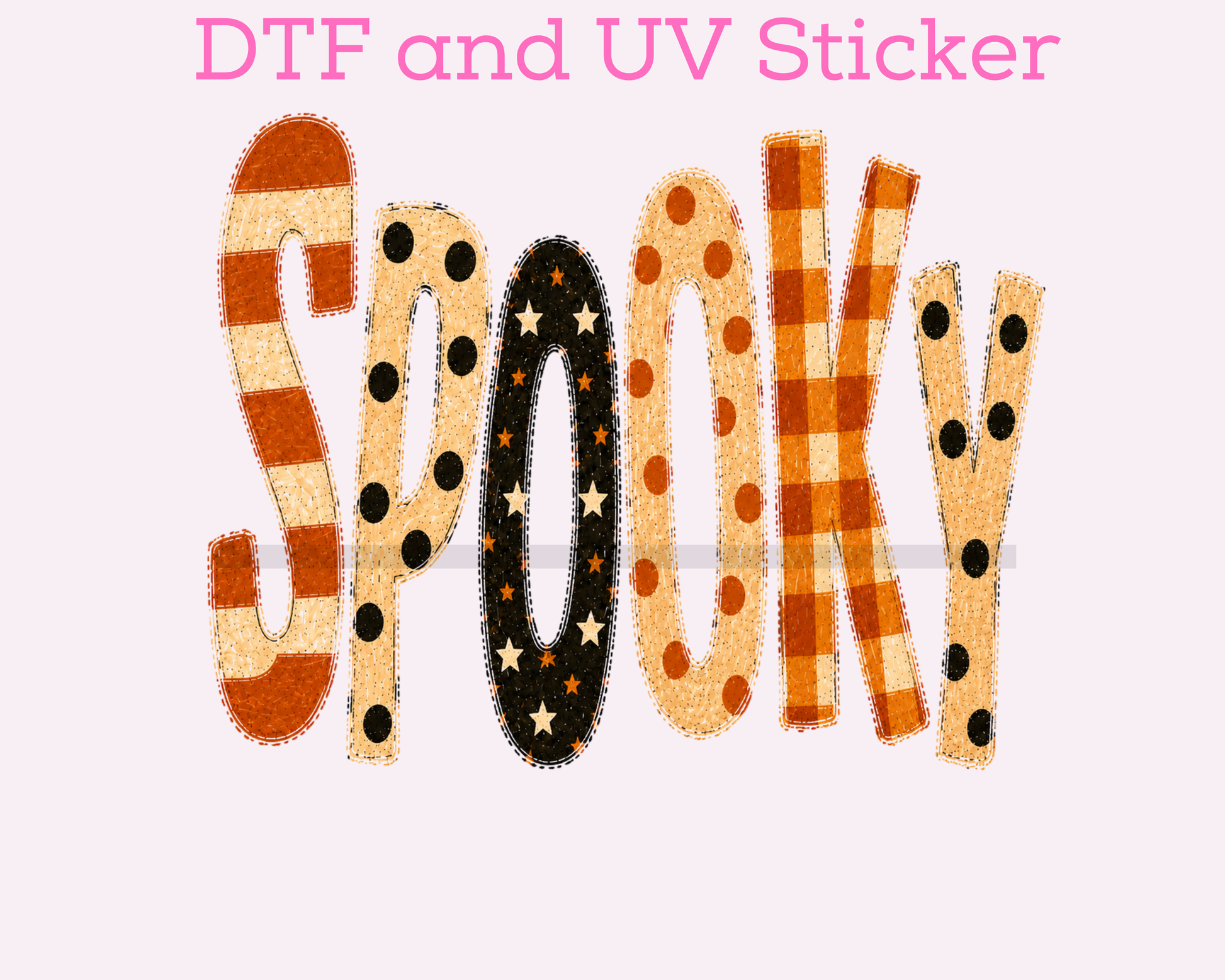 Spooky Polka Dots and Stripes Halloween DTF TRANSFER