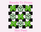 Faux Lucky Checkered Sequins St. Patrick's Day DTF TRANSFER or UV DTF STICKER DECAL