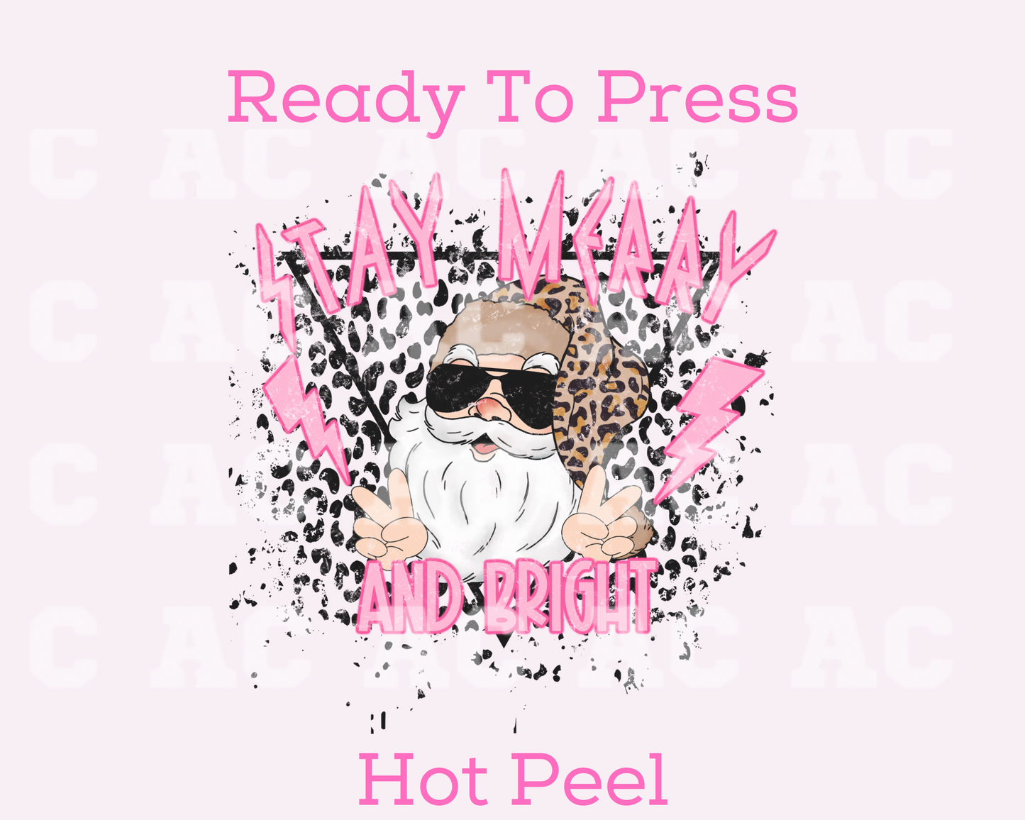 Stay Merry And Bright DTF TRANSFER or UV DTF STICKER