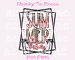 Summer Vibes DTF TRANSFER or UV DTF STICKER