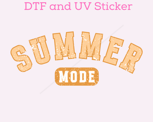 Summer Mode DTF TRANSFER or UV DTF STICKER distressed
Success