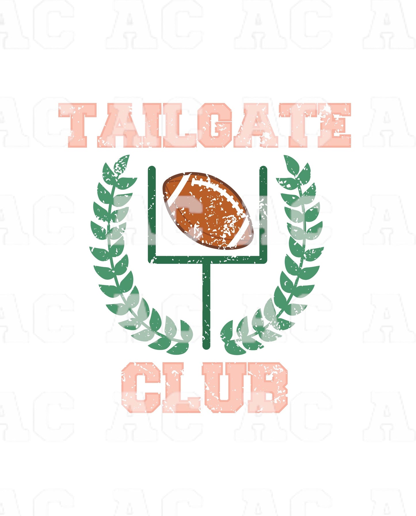 Tailgate Club Distressed DTF TRANSFER or UV DTF STICKER DECAL
