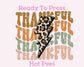 Thankful With Leopard Bolt DTF TRANSFER or UV DTF STICKER DECAL