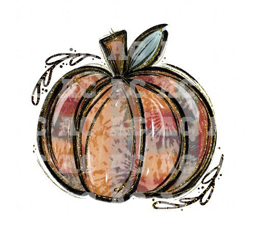 Tie-Dye Fall Pumpkin DTF TRANSFER or UV DTF STICKER DECAL