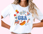 USA Collage Patriotic DTF TRANSFER or UV DTF STICKER 4th of July
