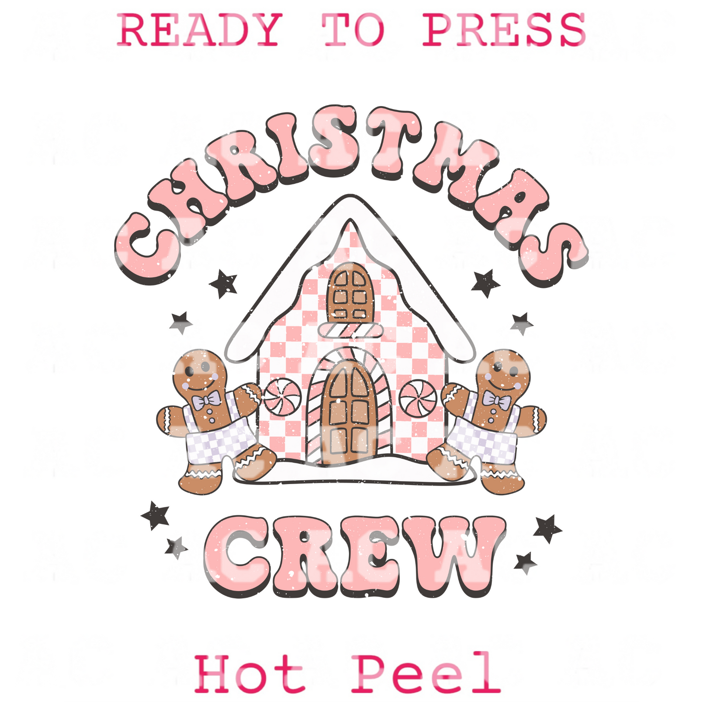 Christmas Crew Girl DTF TRANSFER or UV DTF STICKER