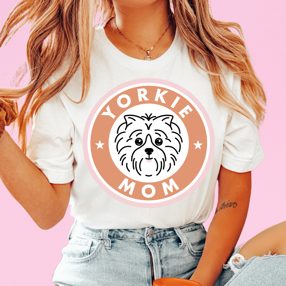Yorkie Dog Mom DTF TRANSFER or UV DTF STICKER DECAL