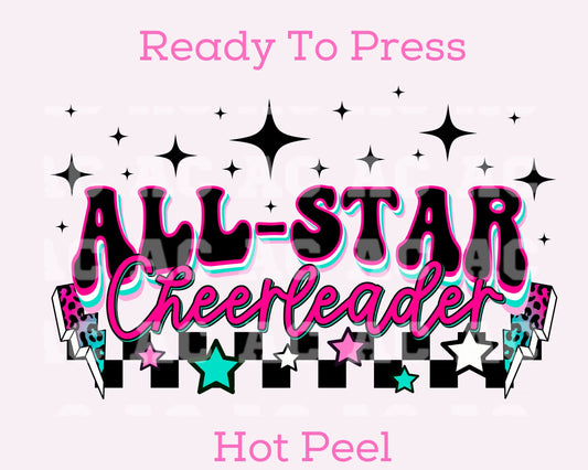 All-Star Cheerleader DTF TRANSFER or UV DTF STICKER