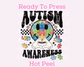 Autism Awareness (Puzzle) DTF TRANSFER or Uv Dtf Sticker