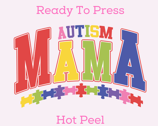 Autism Mama Awareness DTF TRANSFER or UV DTF STICKER DECAL