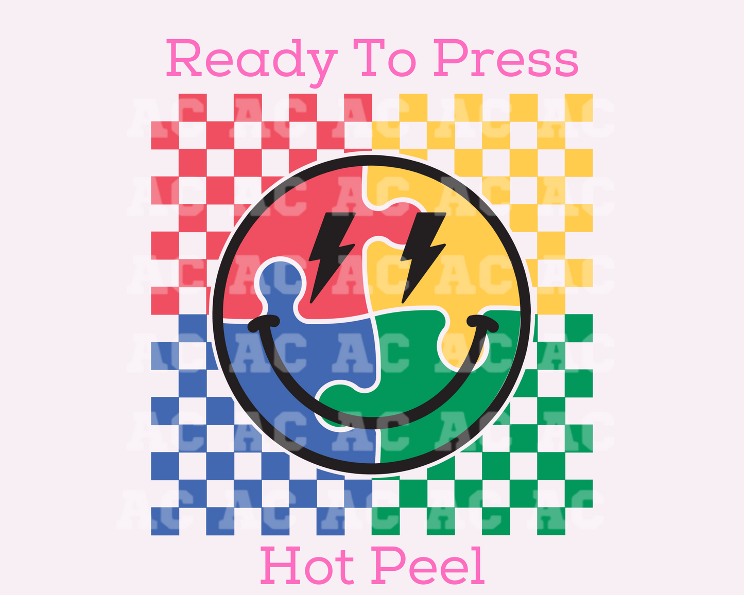 Autism Smiley DTF TRANSFER or Uv Dtf Sticker