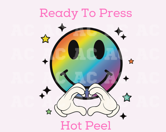 Autism Smiley (Tie Dye) DTF TRANSFER or Uv Dtf Sticker