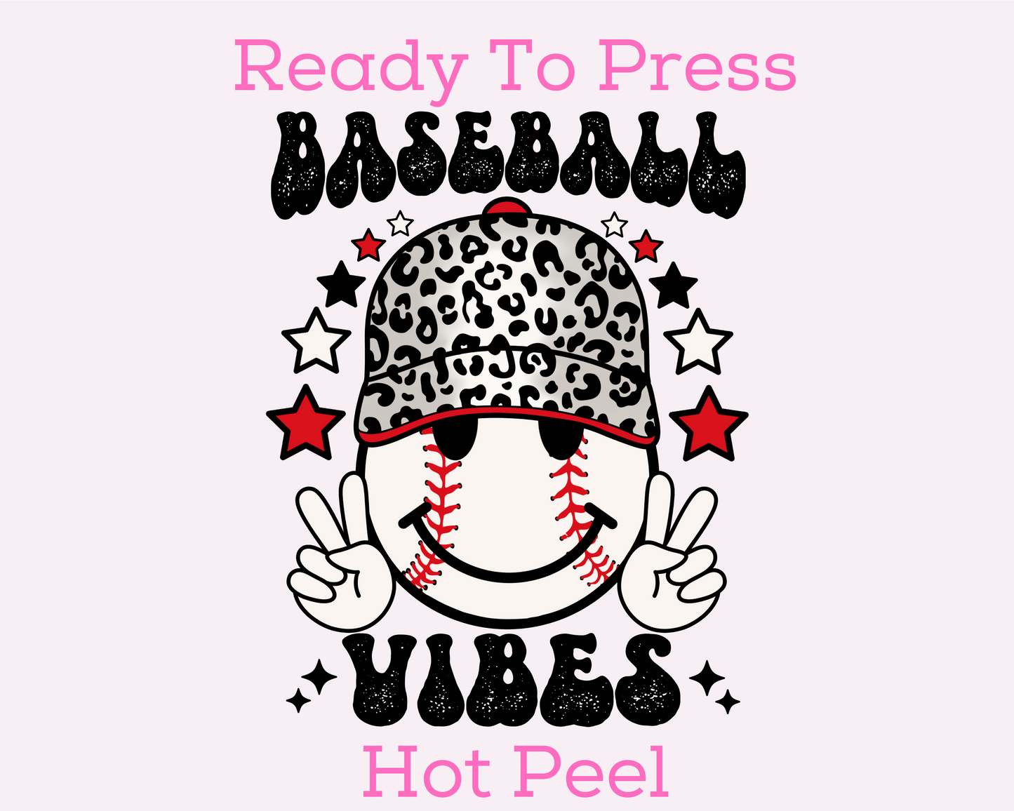 Baseball Vibes Baseball DTF TRANSFER or UV DTF STICKER