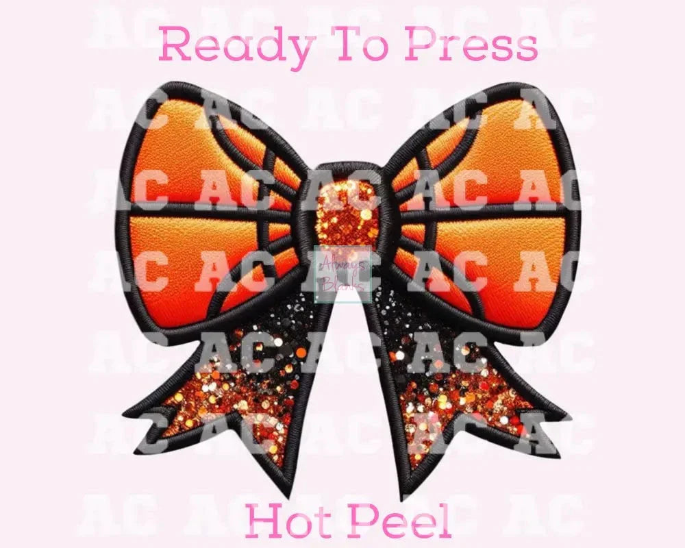 Basketball Bow Dtf Transfer