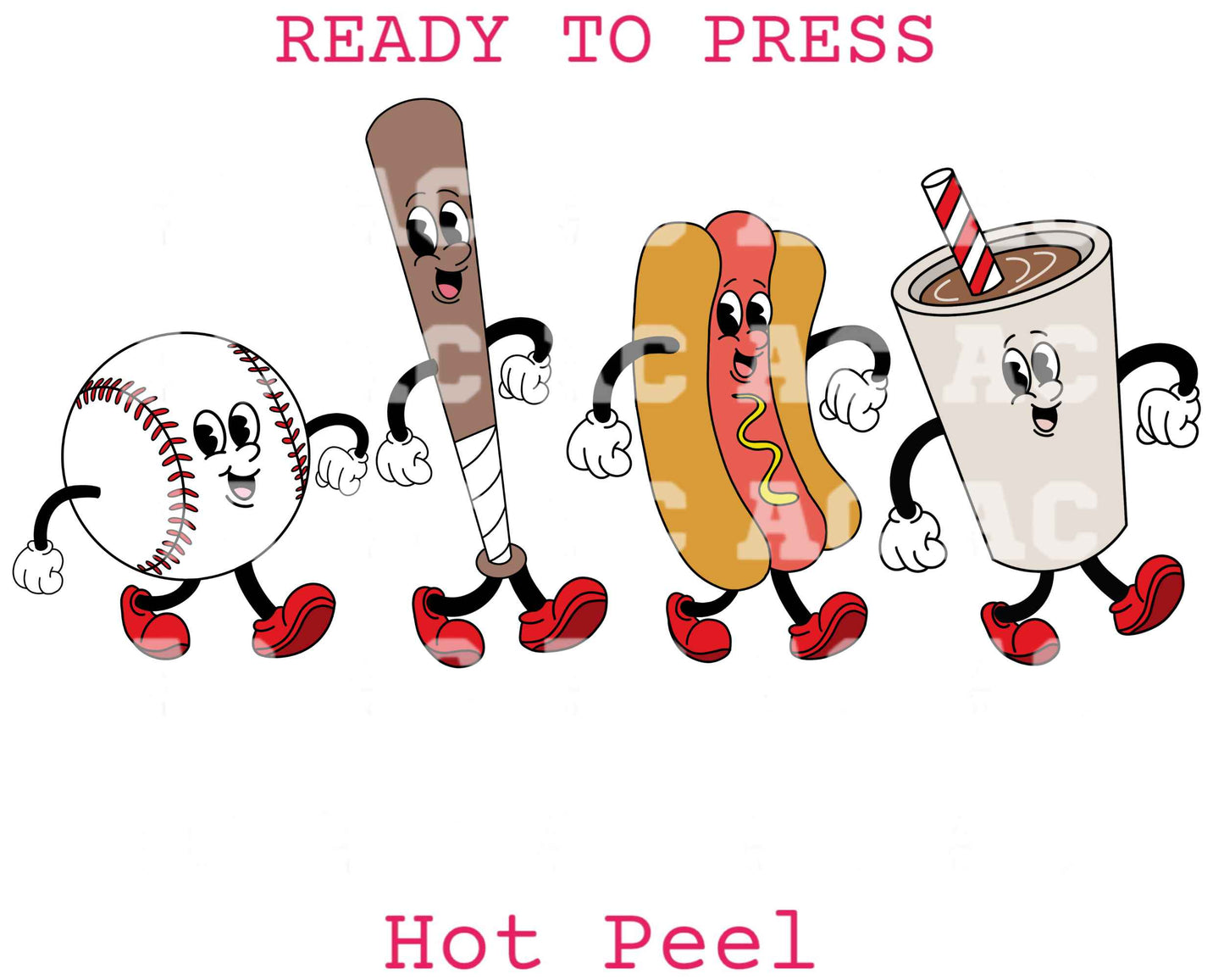 Retro Game Snacks Baseball DTF TRANSFER or UV DTF STICKER