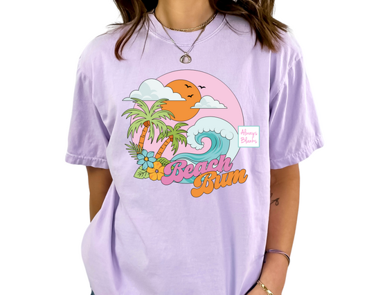 Beach Bum Summer DTF TRANSFER or UV DTF STICKER