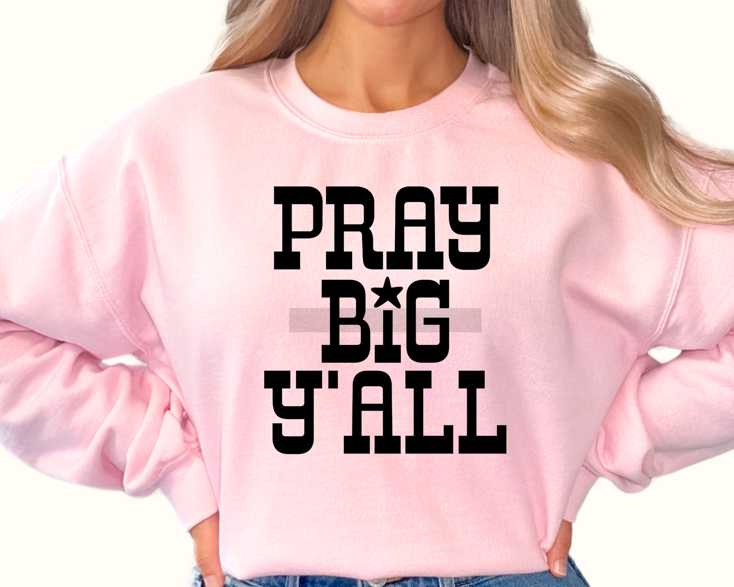 Black Pray Big Y'all Religious DTF TRANSFER or UV DTF STICKER
