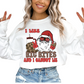 I Like Big Bites And I Cannot Lie Black Santa Christmas DTF TRANSFER  or UV DTF STICKER