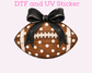 Football with Black Bow DTF Transfer