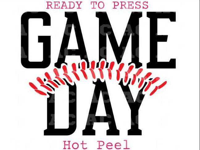 Game Day (Black Text) Baseball DTF TRANSFER