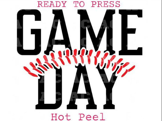 Game Day (Black Text) Baseball DTF TRANSFER