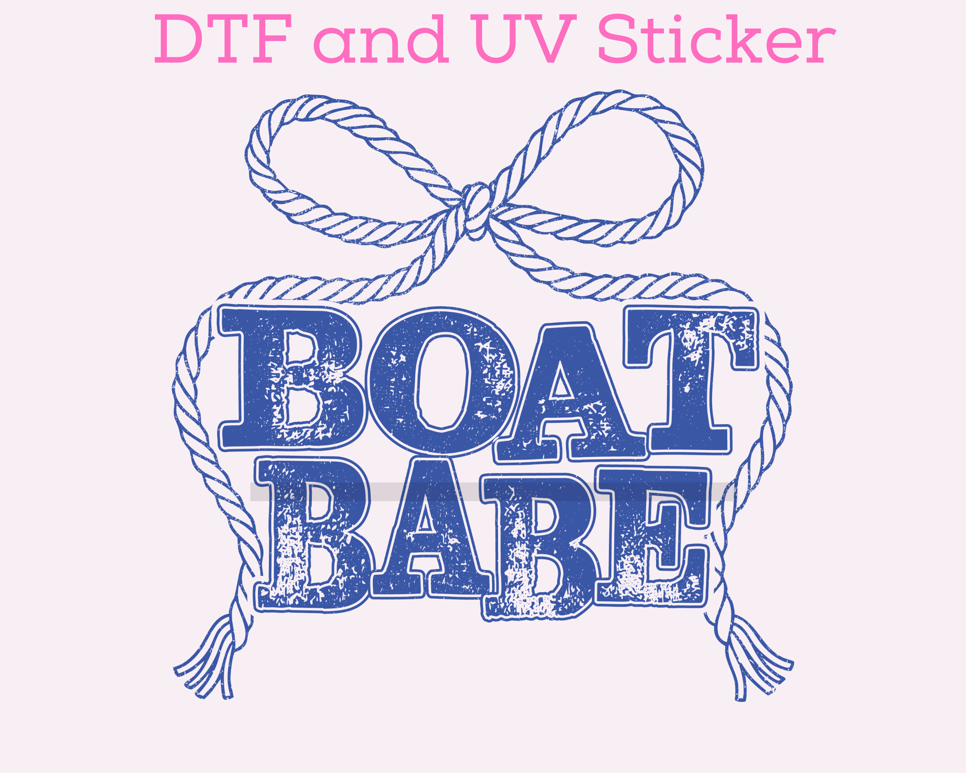 Boat Babe Summer DTF TRANSFER or UV DTF STICKER