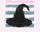 Witch Hat Blue Stripes Halloween DTF TRANSFER