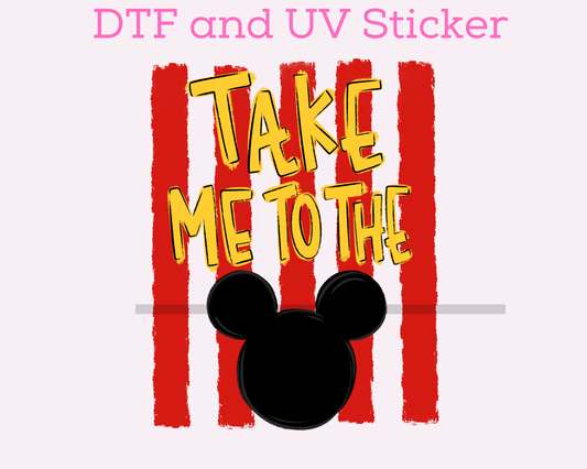 Magical Take me to the Mouse Boy DTF TRANSFER UV DTF STICKER