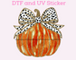 Brush Stroke Pumpkin Dalmatian Bow Coquette Halloween DTF TRANSFER