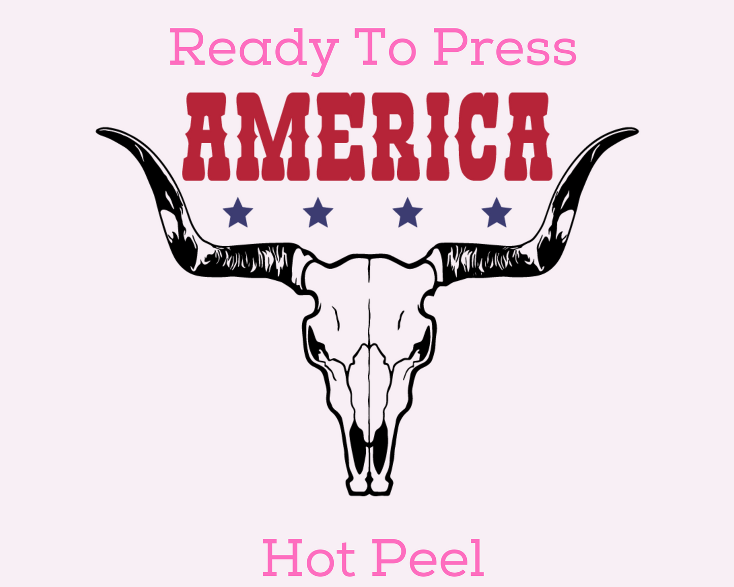 American Bull Western Patriotic DTF TRANSFER or UV DTF STICKER